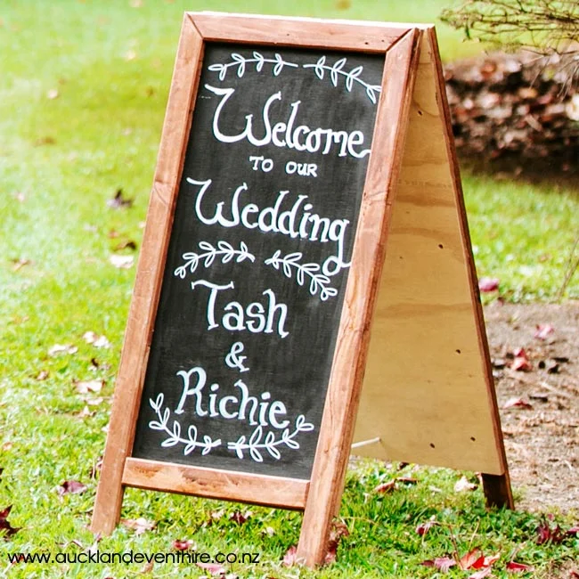Brown A Frame Chalkboard
