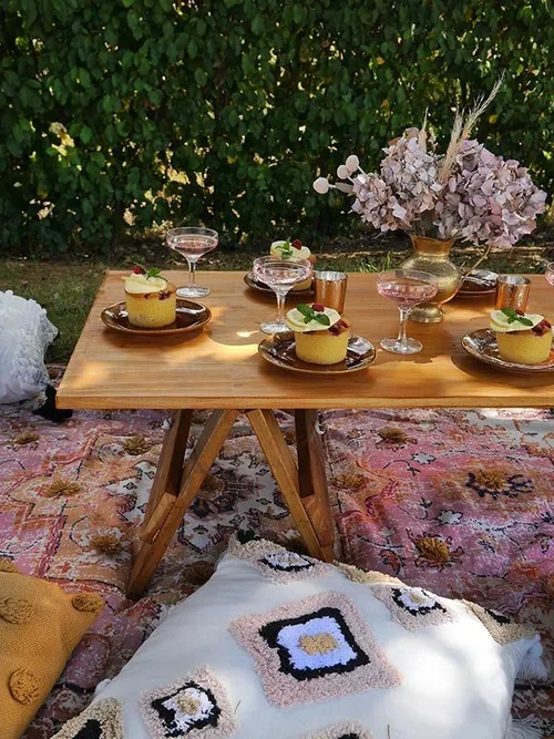 pink-ink-bohemian-picnic-table-set-hire-party-whangarei