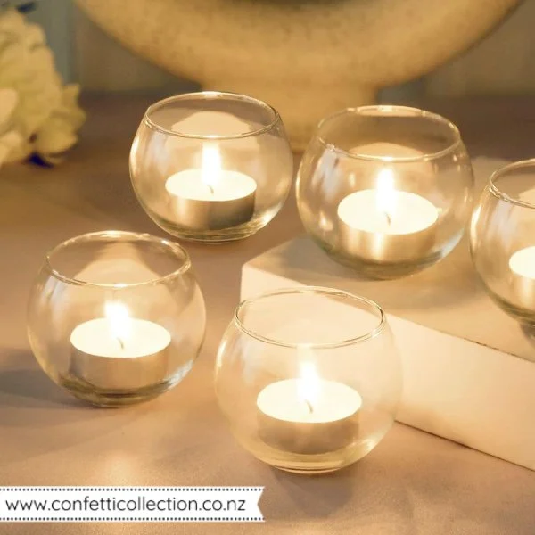 Round Sphere Tea Light Holders — Confetti Collection - Wedding and ...
