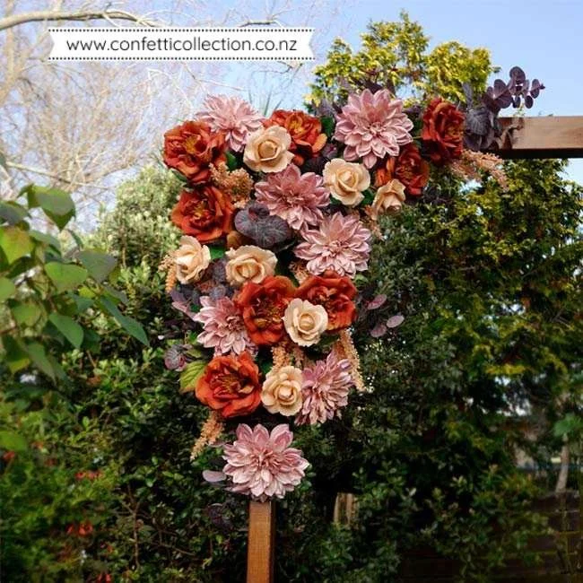 boho-artificial-flowers-hire-wedding-arrangement-arch-whangarei