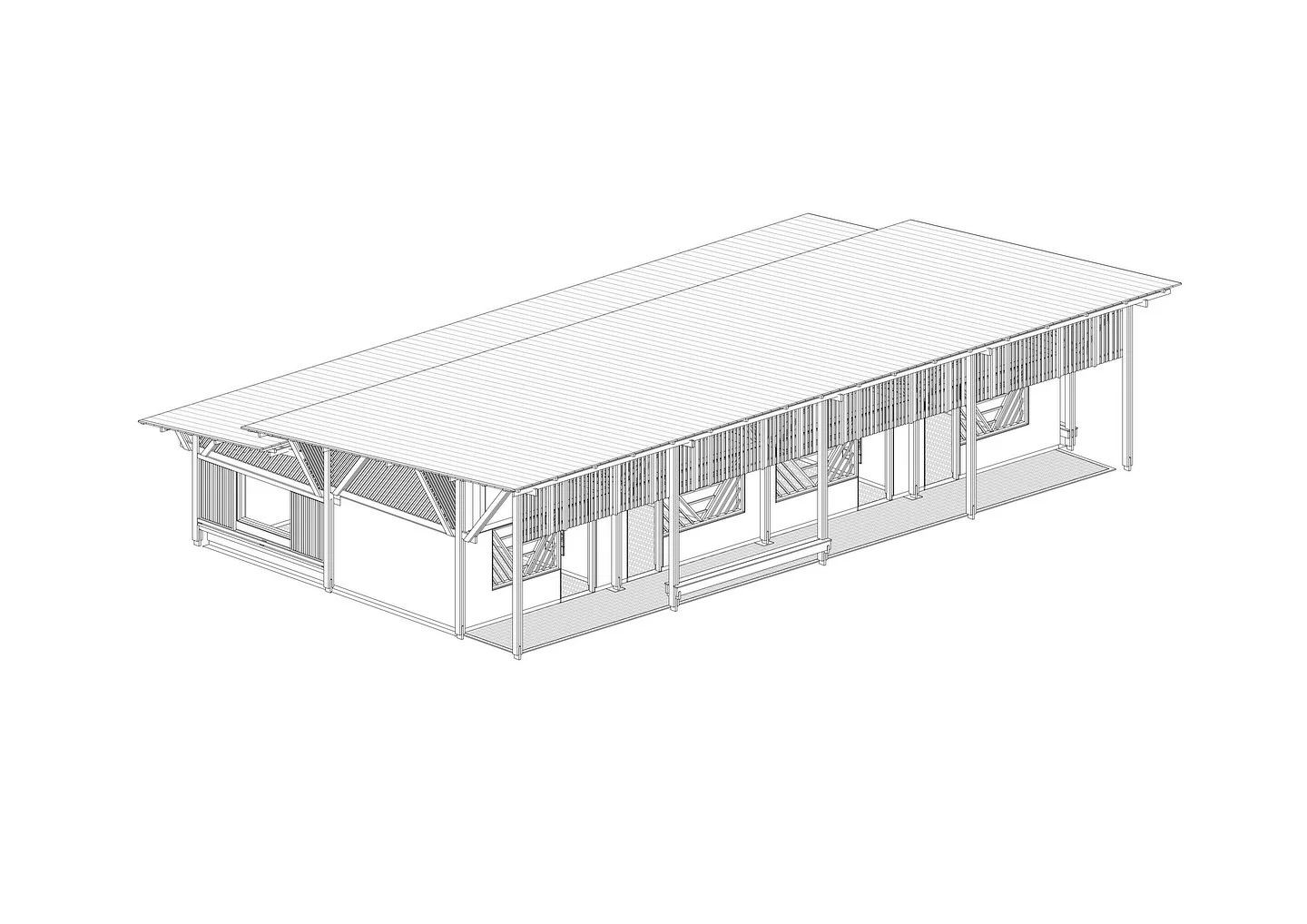 Thailand 2025 &mdash; CDTC / Huay Ka Loke School, Mae Sot
Das Pultdach sorgt durch seinen Versatz nicht nur f&uuml;r mehr Tageslicht, sondern erm&ouml;glicht auch eine nat&uuml;rliche Bel&uuml;ftung der R&auml;ume. So entsteht eine angenehme und gesu