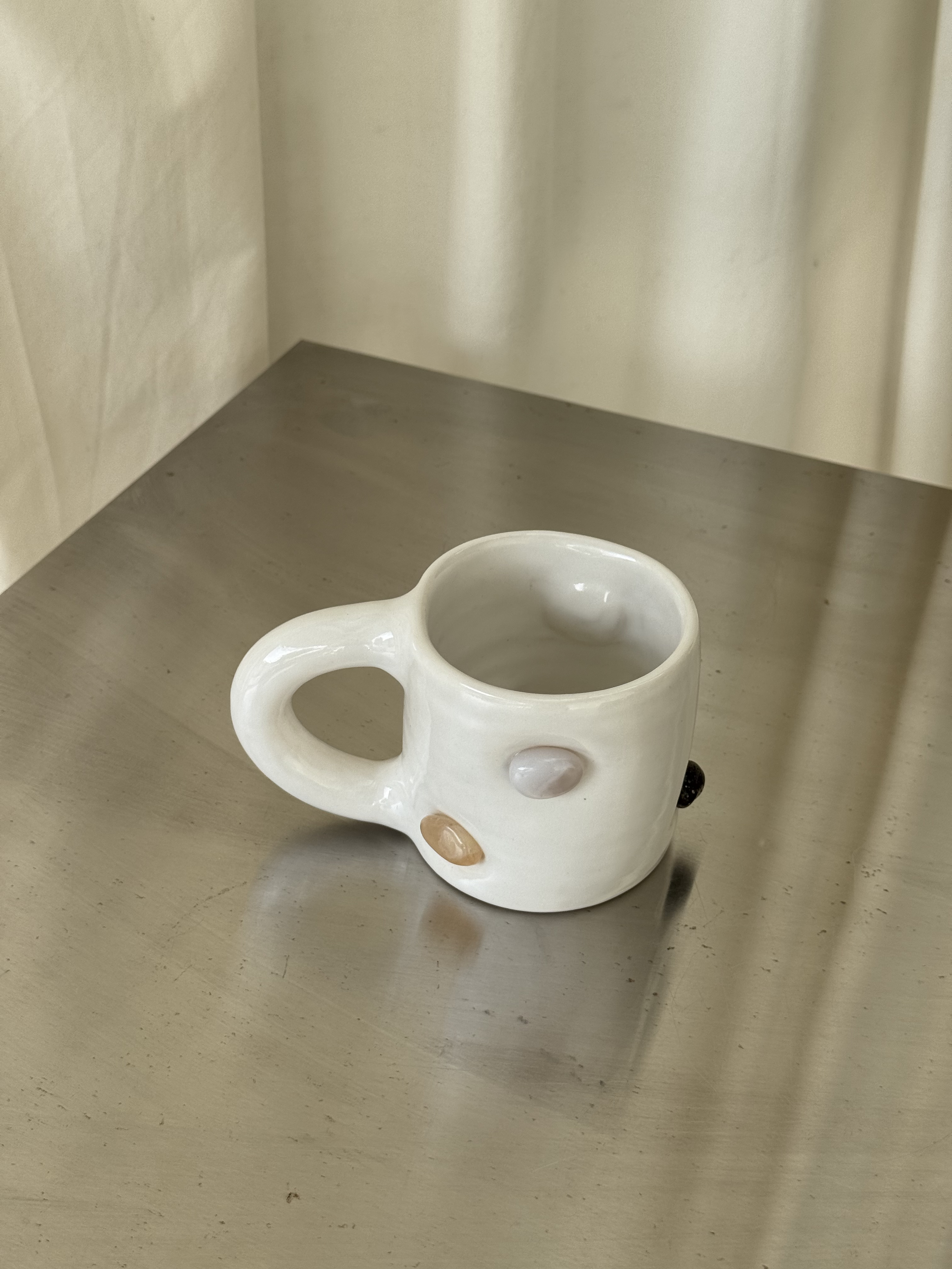 white: pebble mug (SECONDS)