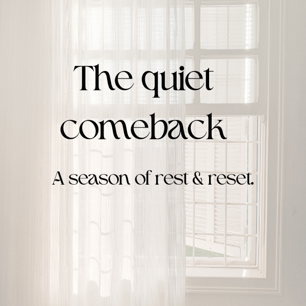 The quiet comeback
