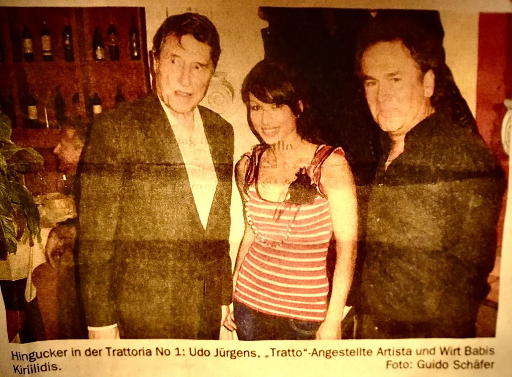 Udo Jürgens mit Babis Kirilidis in der Trattoria N°1