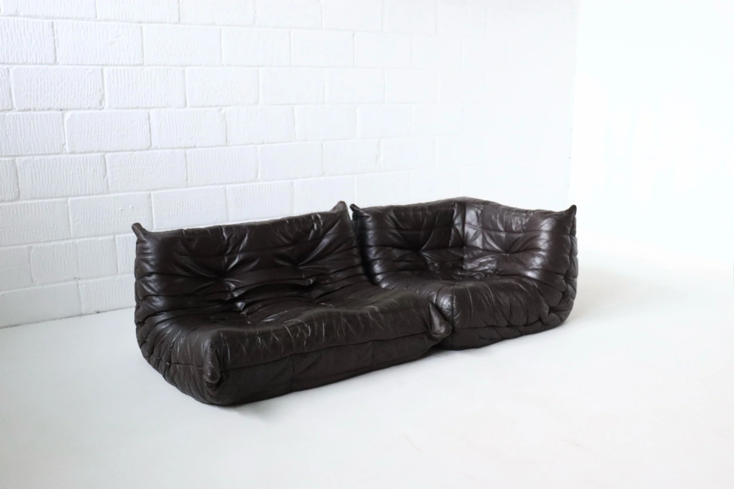 Ligne Roset Togo Set – Dark Brown Leather