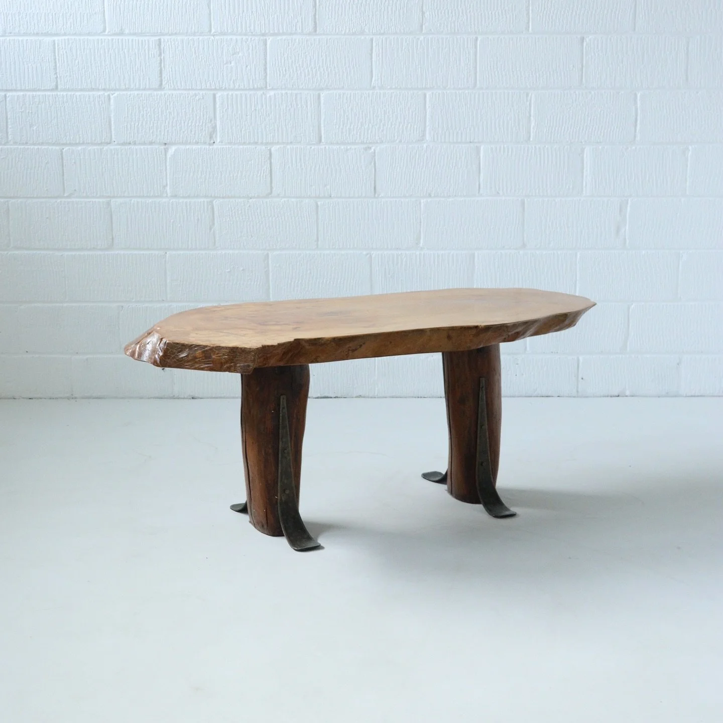 Sculptural solid wooden dining table 

DM for price and more information
