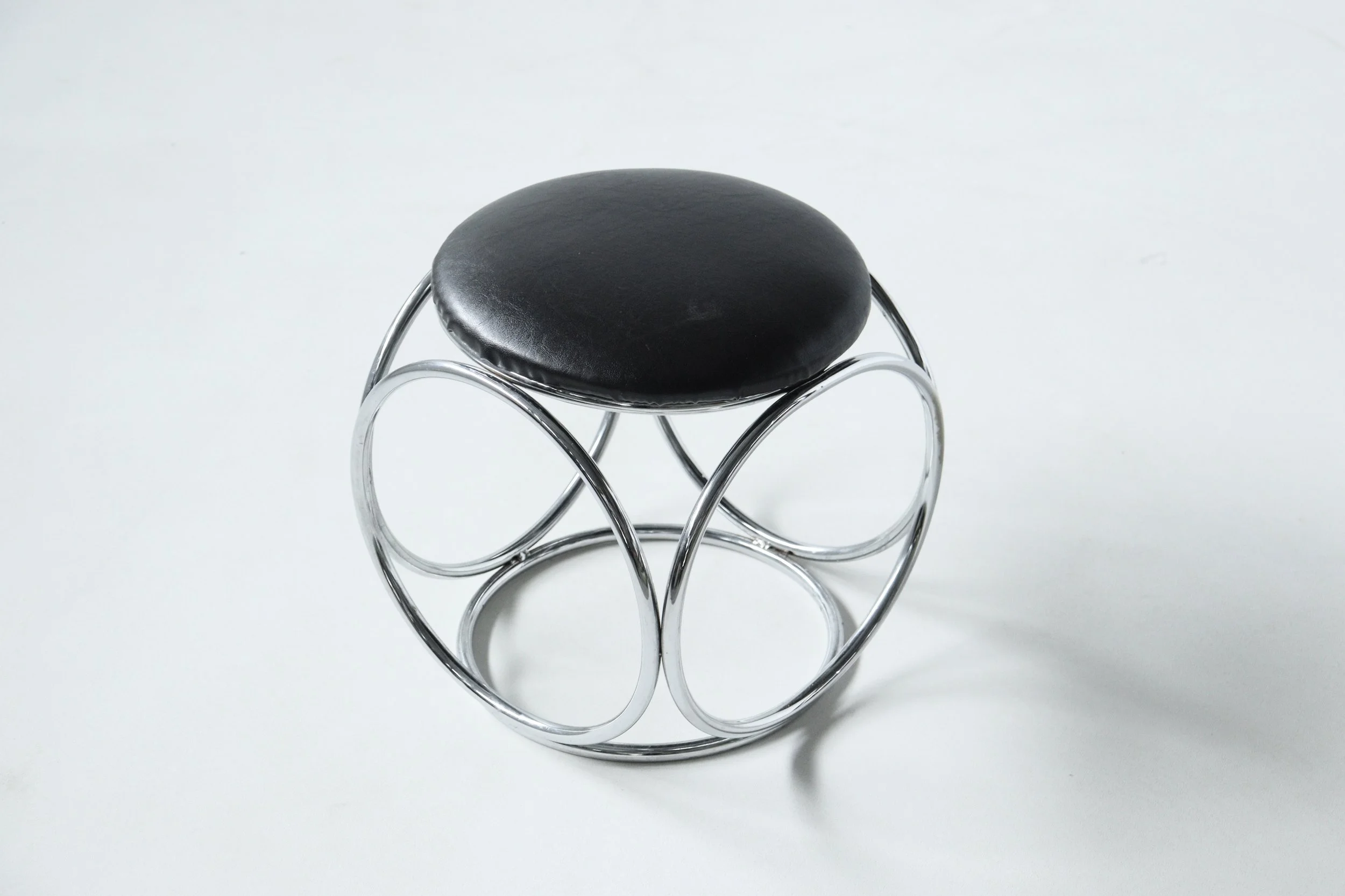 Jean-Pierre Laporte Tubular Circle Stool, France, 1970s