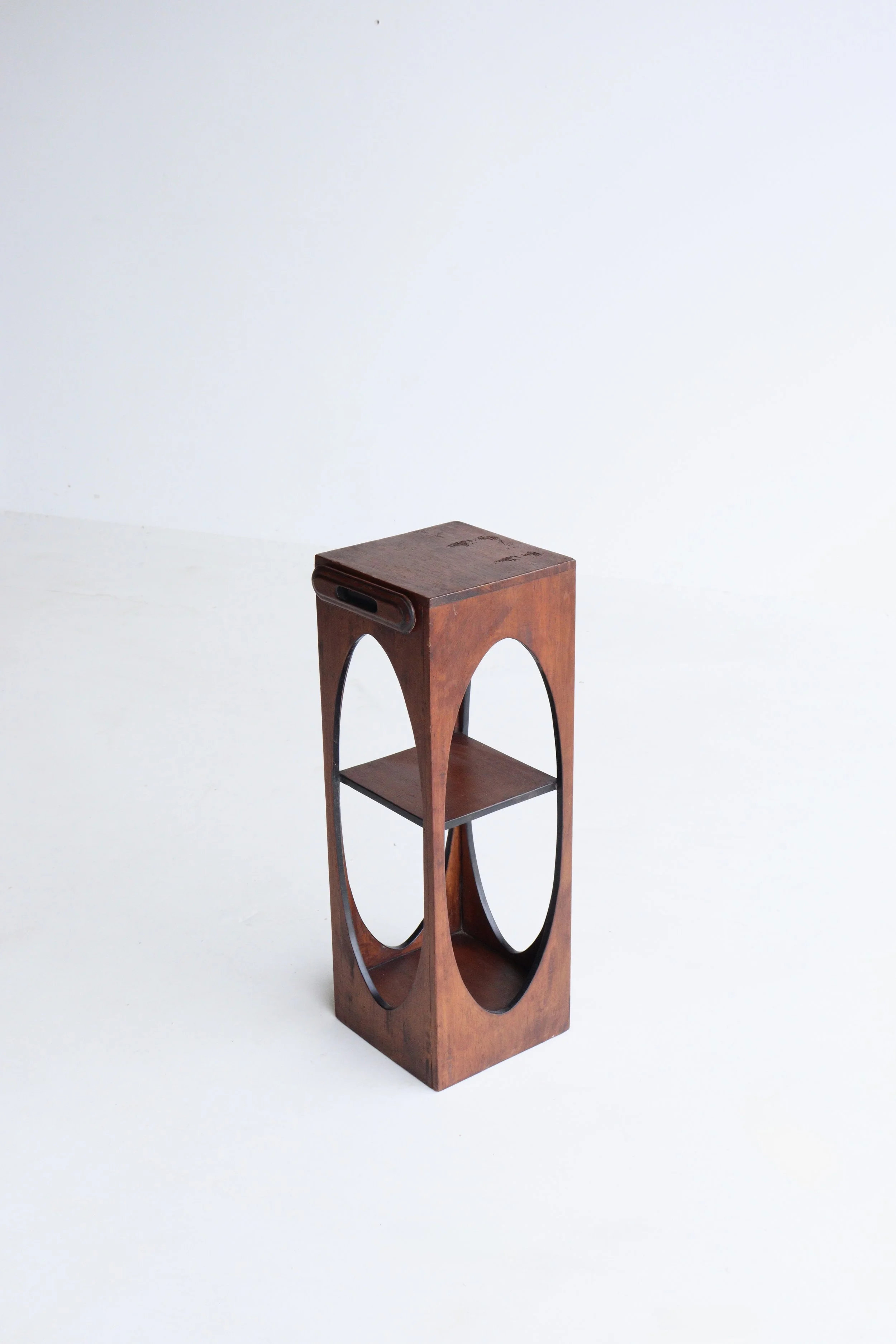 Sculptural wooden art deco cabinet