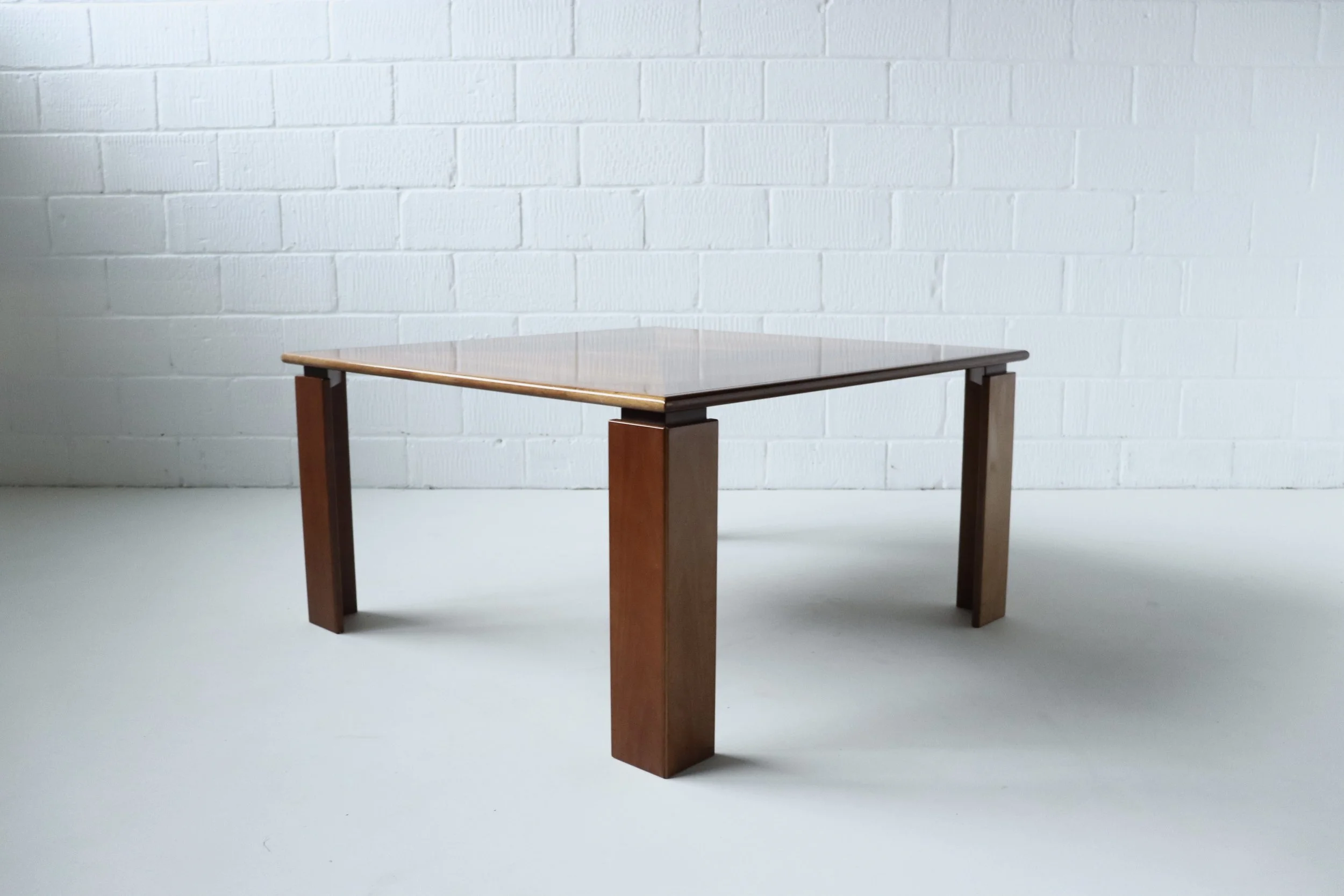 Vintage Square Dining Table with Walnut veneer