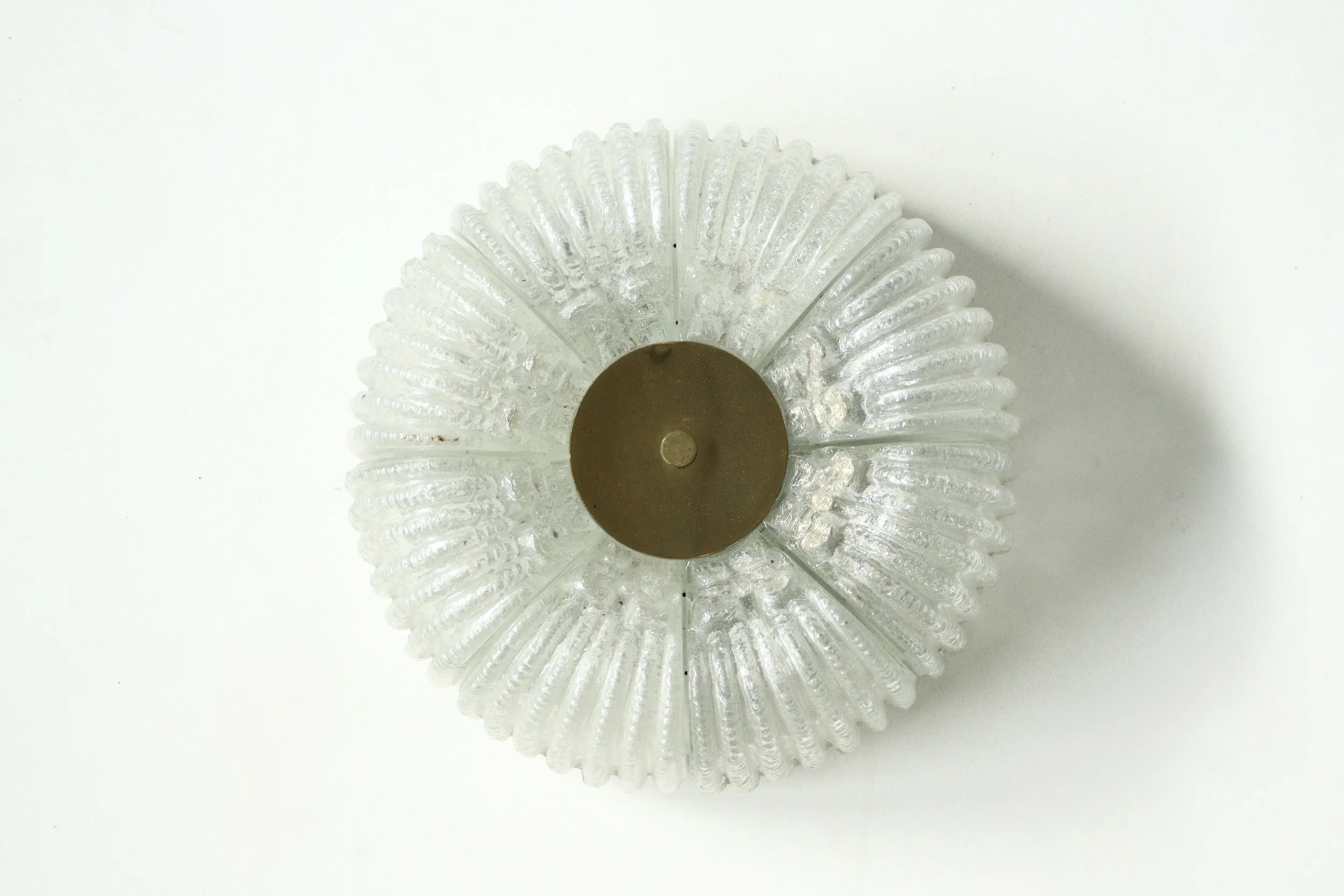 Vintage Glashütte Limburg Flush Mount Ceiling Light