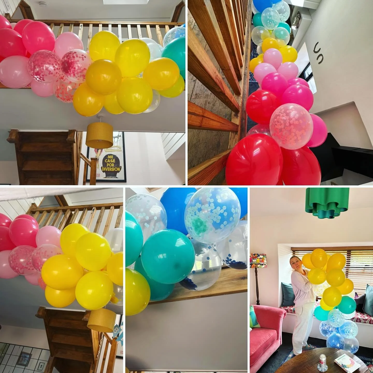 Balloooons! We had guests with a special birthday and they asked for Ballon&rsquo;s so we did Balloons with bells on. Thank you for the help @daisyfosterart  our guests where delighted 🤩 #thehayloftsomerset #hottub #coldplunge #sauna #wellnesssuite 