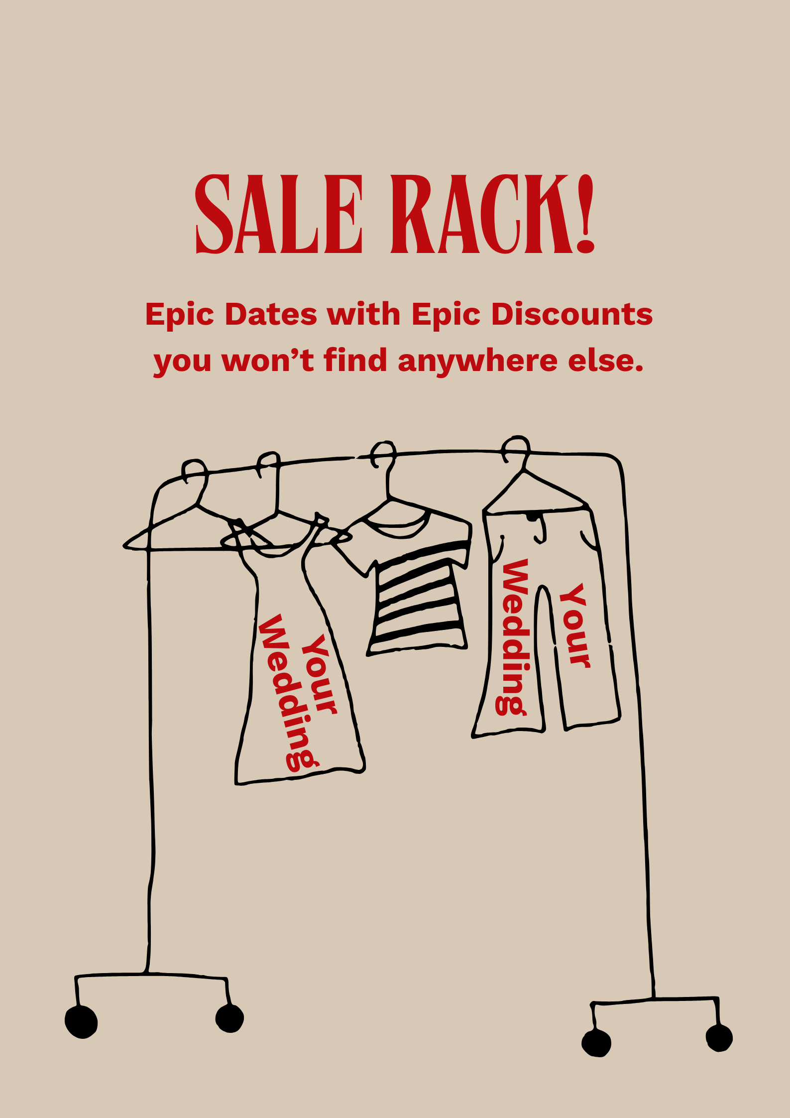 The Wedding “Sales Rack” is Open (And Honestly… We’re Kinda Obsessed With It) 