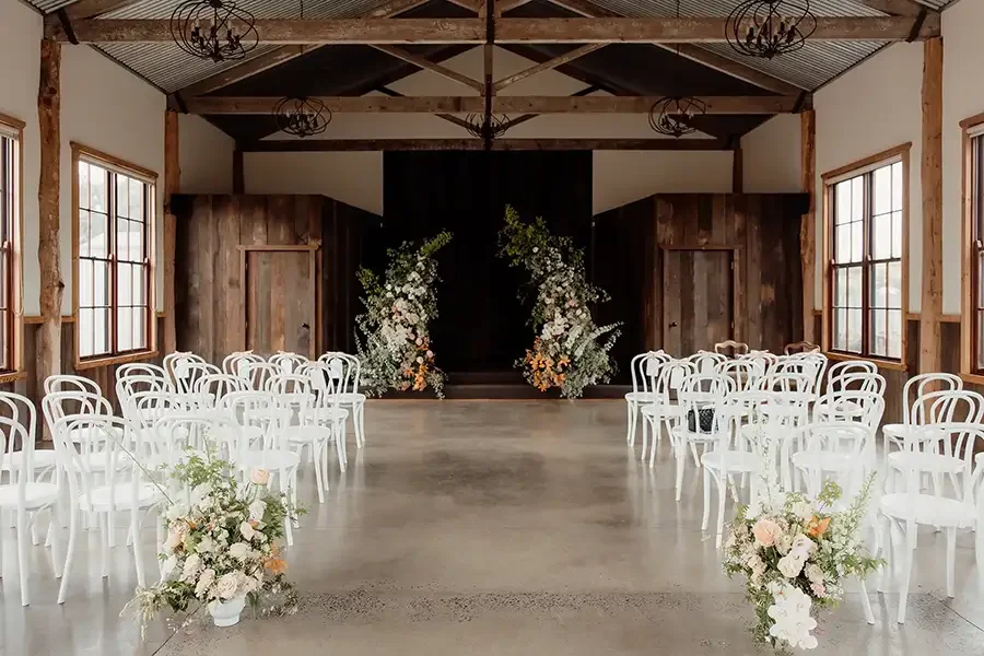 The Barn - indoor phillip island wedding ceremony space