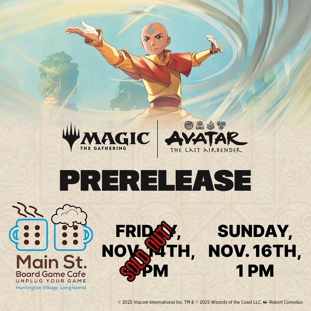 Avatar: The Last Airbrnder goes on sale today. Tonight&rsquo;s prerelease is sold out, but Sunday has limited availability. Register on our website (link in bio). Be sure to order for presale pick up as well. Buy a box cards for all box purchases!

#