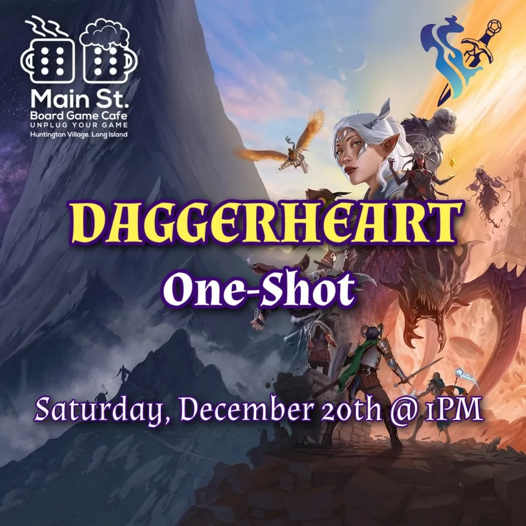 Daggerheart Obe-Shot this Saturday at 1 pm! Learn and play the amazing new RPG system from @darringtonpress and @critical_role All levels of players including beginners welcome! Register on our site (link in bio) today!

#criticalrole #daggerheart #r