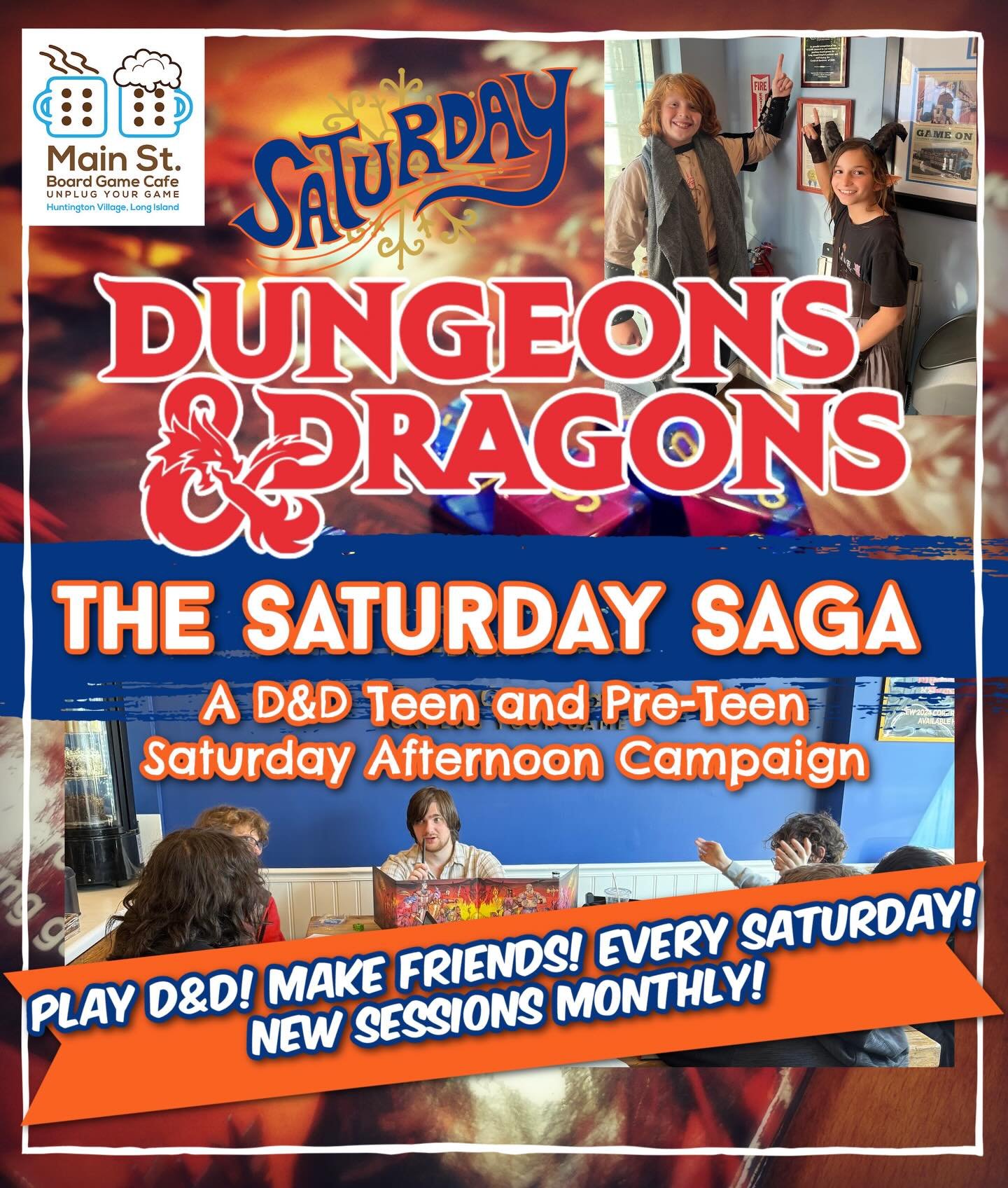 Saturday afternoon D&amp;D for teens and pre-teens! Registration is open! Link in bio for info and sign-up!

#dungeonsanddragons #teens #flgs #longisland #boardgamecafe