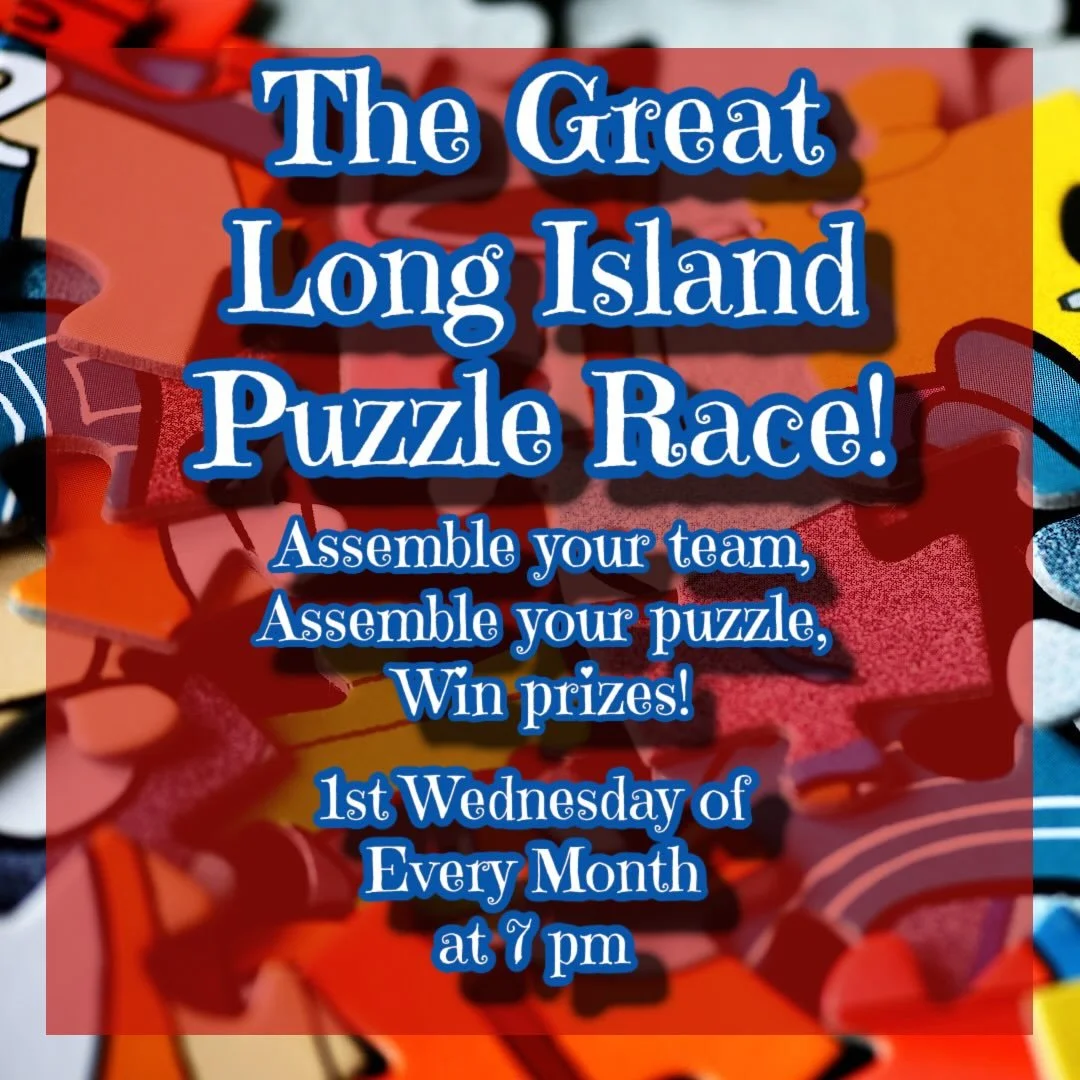 This Wednesday! Gather your team a be a puzzle champion!

#puzzlerace #jigsawpuzzles #longisland #flgs #boardgamecafe