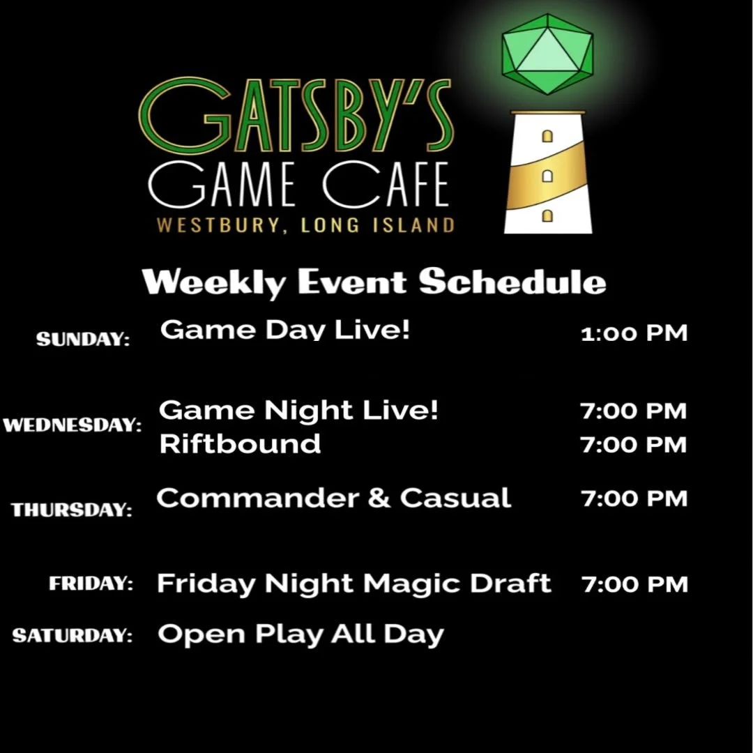 Check out Gatsby&rsquo;s Game Cafe&rsquo;s event schedule!

#boardgamecafe #flgs  #longisland #thingstodo #meetup
