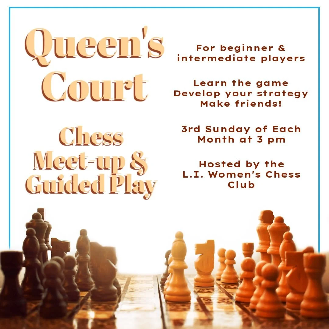 Queen&rsquo;s Court Cess Meetup@is this Sunday at 3 pm! All levels of players and walks of life welcome! Brush up on your game and meet other players!

#chess #chessmeetup #longisland #flgs #boardgames