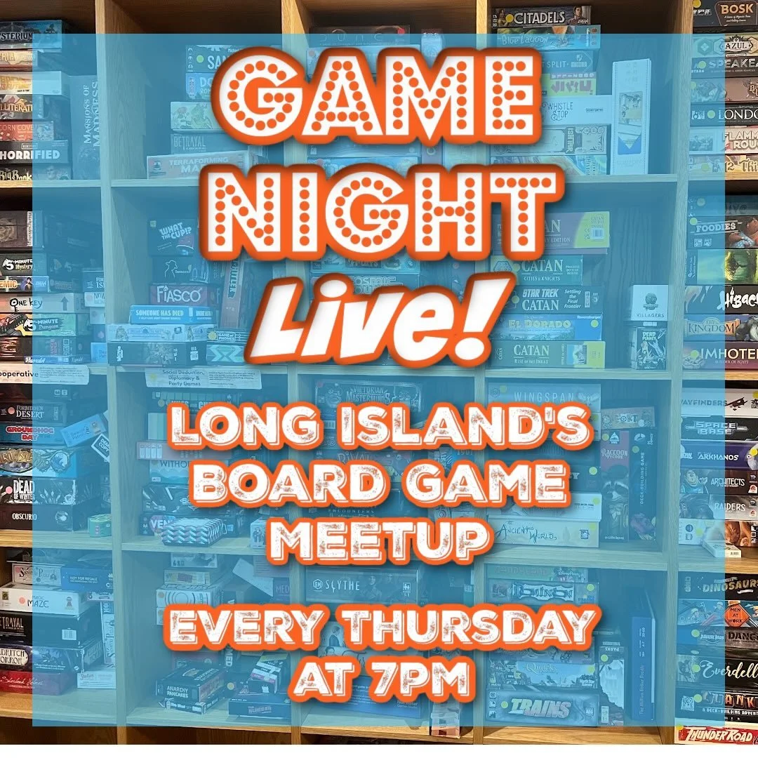 Game Night Live! Long Island&rsquo;s favorite board game meetup group is tonight at 7 pm! Come on your own or with friends for an evening of great games and meeting people! All levels of players are welcome!

#flgs #longisland #boardgames #boardgamem
