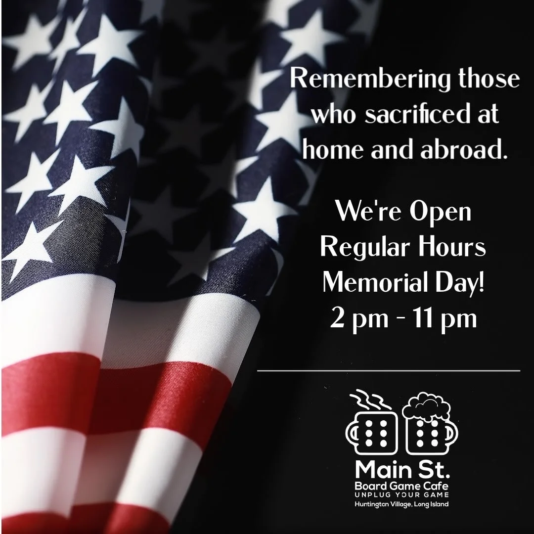 Open regular hours this Memorial Day.

#longisland #memorialday #flgs #boardgames