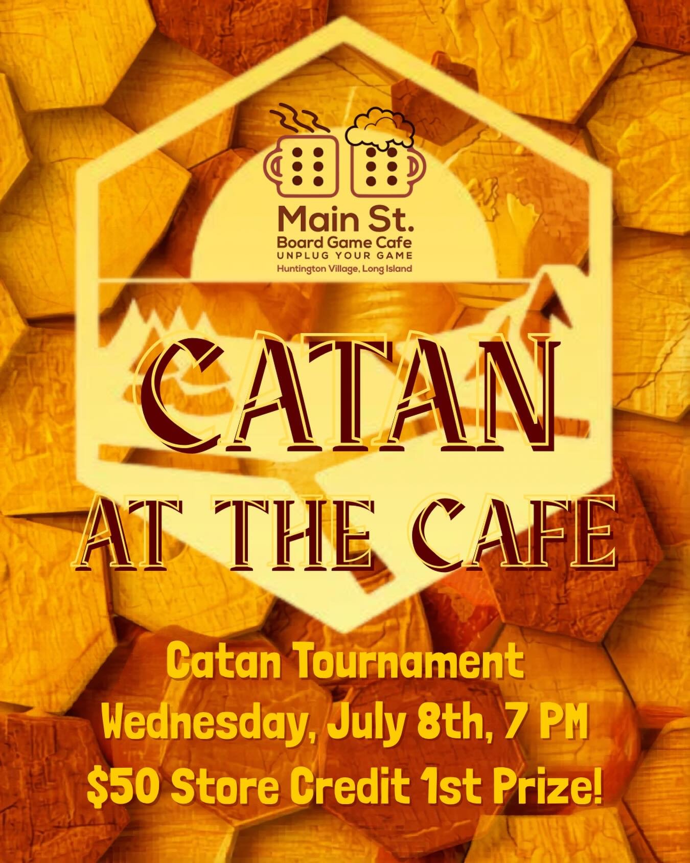 Catan at the Cafe! Catan tournament Wednesday, July 8th! $50 store credit 1st prize! Show us you&rsquo;re a Catan Champion!

#catan #longisland #boardgames #flgs #catantournament