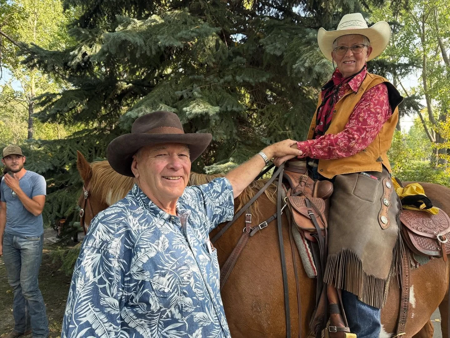 This evening was special! We got to attend the re-dedication of the Men of Vision statue in Cochrane Ranche today. Just like the day it opened, dad gave the speech and shared this history with Cochrane. The Cochrane Ranche is the first historic site