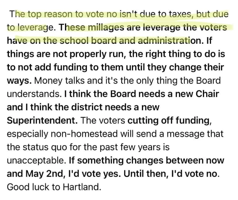 the Livingston Gop joins the attack on Hartland schools march 2023