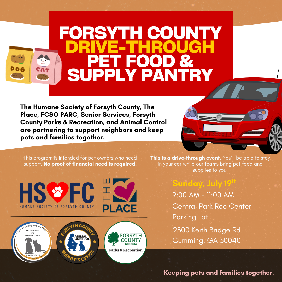 Forsyth County Drive-Through Pet Food & Supply Pantry