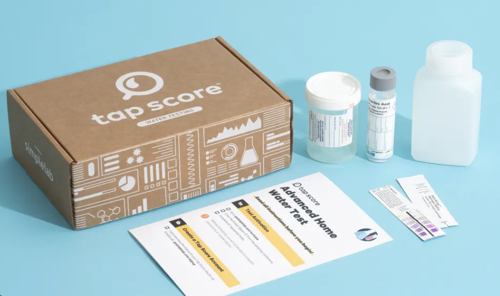 Tap Score at-home water testing kit includes sample bottles, return materials, and step-by-step instructions. Everything you need to test your home’s water for contaminants and receive a certified, easy-to-read report from the lab. You have the choic