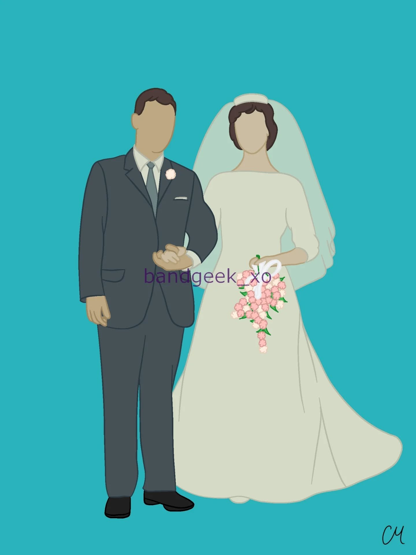 Commission - Bill and Margaret's Wedding, Congratulations on your Diamond Wedding Anniversary 
.
.
.
#bandgeek_xo #glasgow #scotland #art #artist #photooftheday #illustration #design #drawing #artwork #digitalart #picoftheday #artoftheday #instaartis