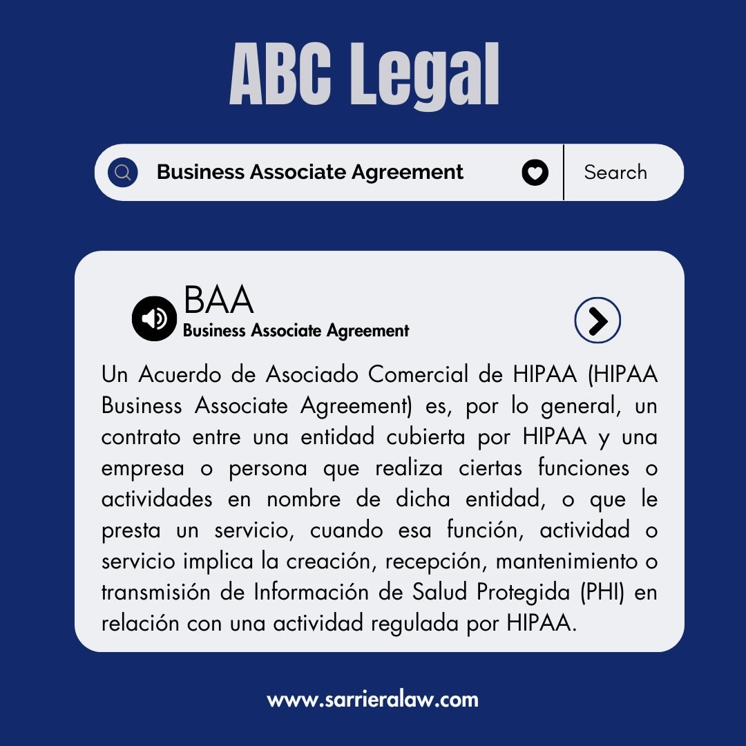 Doctor, cl&iacute;nica o laboratorio:
&iquest;Tu facturadora m&eacute;dica tiene un Business Associate Agreement (BAA) firmado?

Si un tercero tiene acceso a informaci&oacute;n de pacientes (PHI) para servicios como facturaci&oacute;n, manejo de r&ea