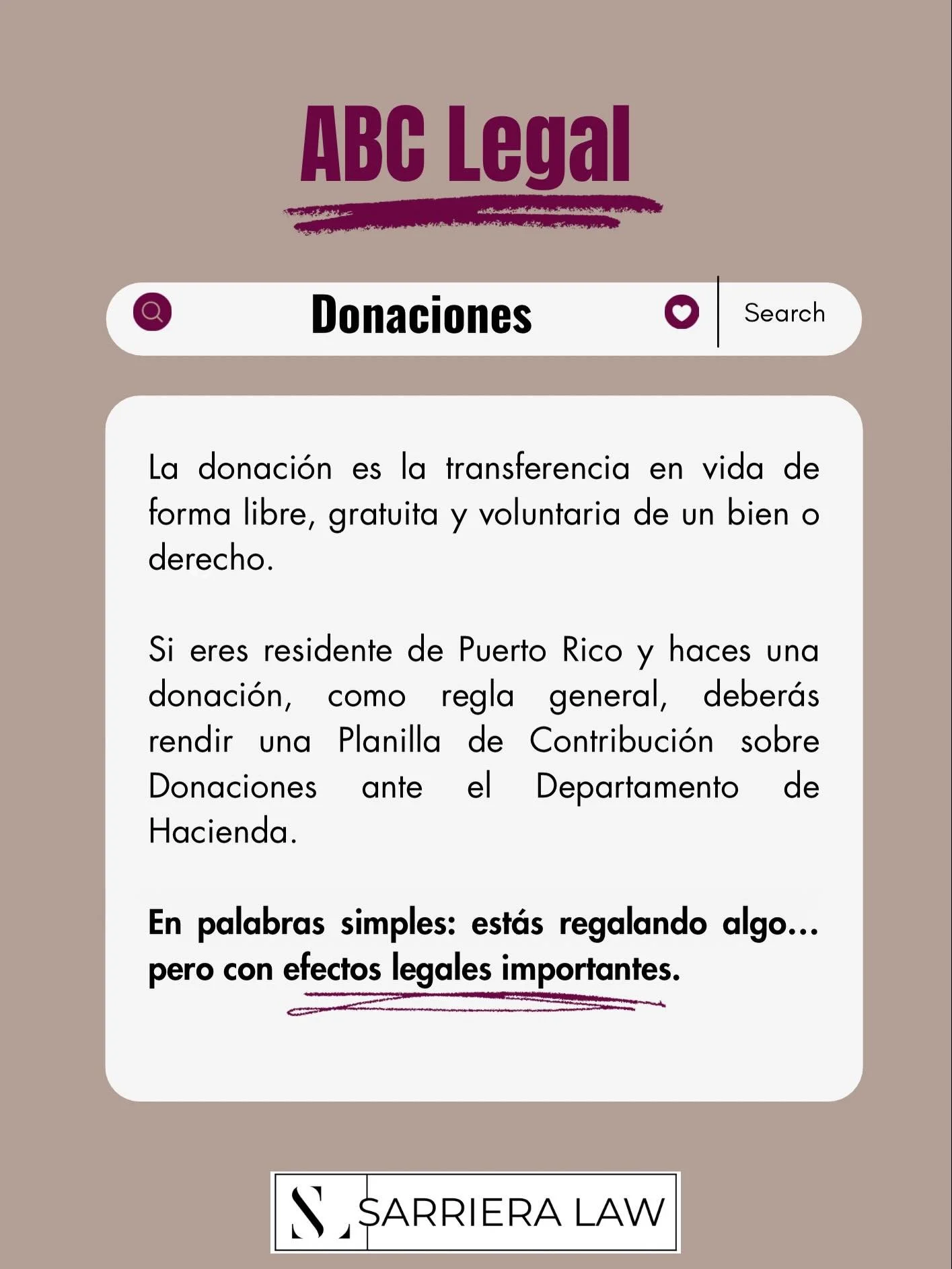 La donaci&oacute;n es una forma legal de transferir bienes en vida, sin recibir pago a cambio. Puede ser una herramienta &uacute;til para organizar tu patrimonio, pero requiere planificaci&oacute;n.

No es simplemente &ldquo;regalar&rdquo;. Dependien