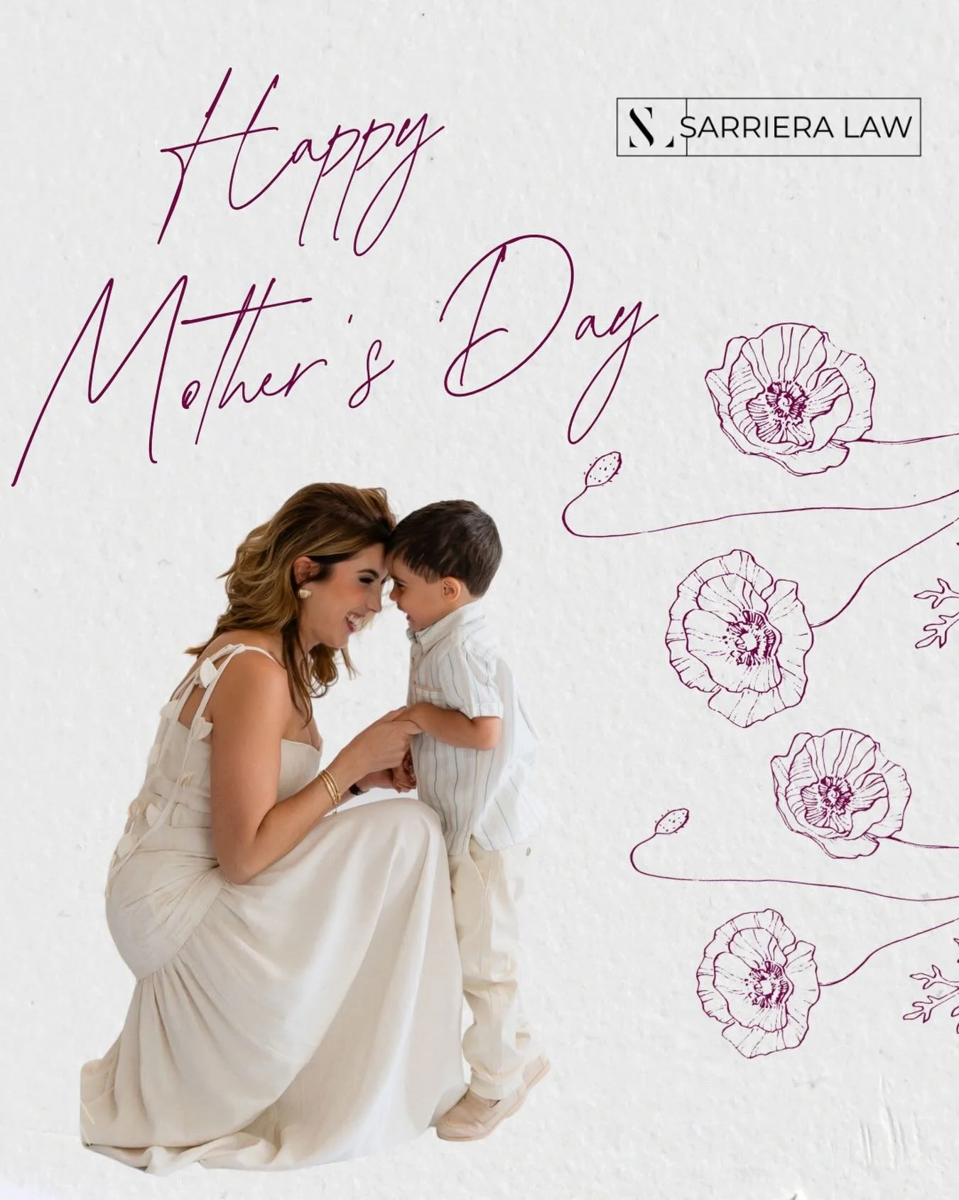 Felicidades mam&aacute;. 💐 En este fin de semana te honramos, celebramos y reconocemos todo el amor, esfuerzo y dedicaci&oacute;n que entregas cada d&iacute;a. 

En Sarriera Law sabemos de primera mano los retos, sacrificios y responsabilidades que 