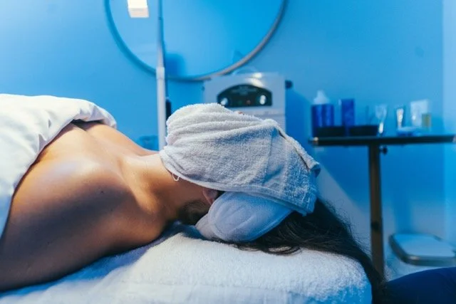 Client receiving a customized facial treatment at Infinite Med Spa in Slidell, LA for healthier, glowing skin