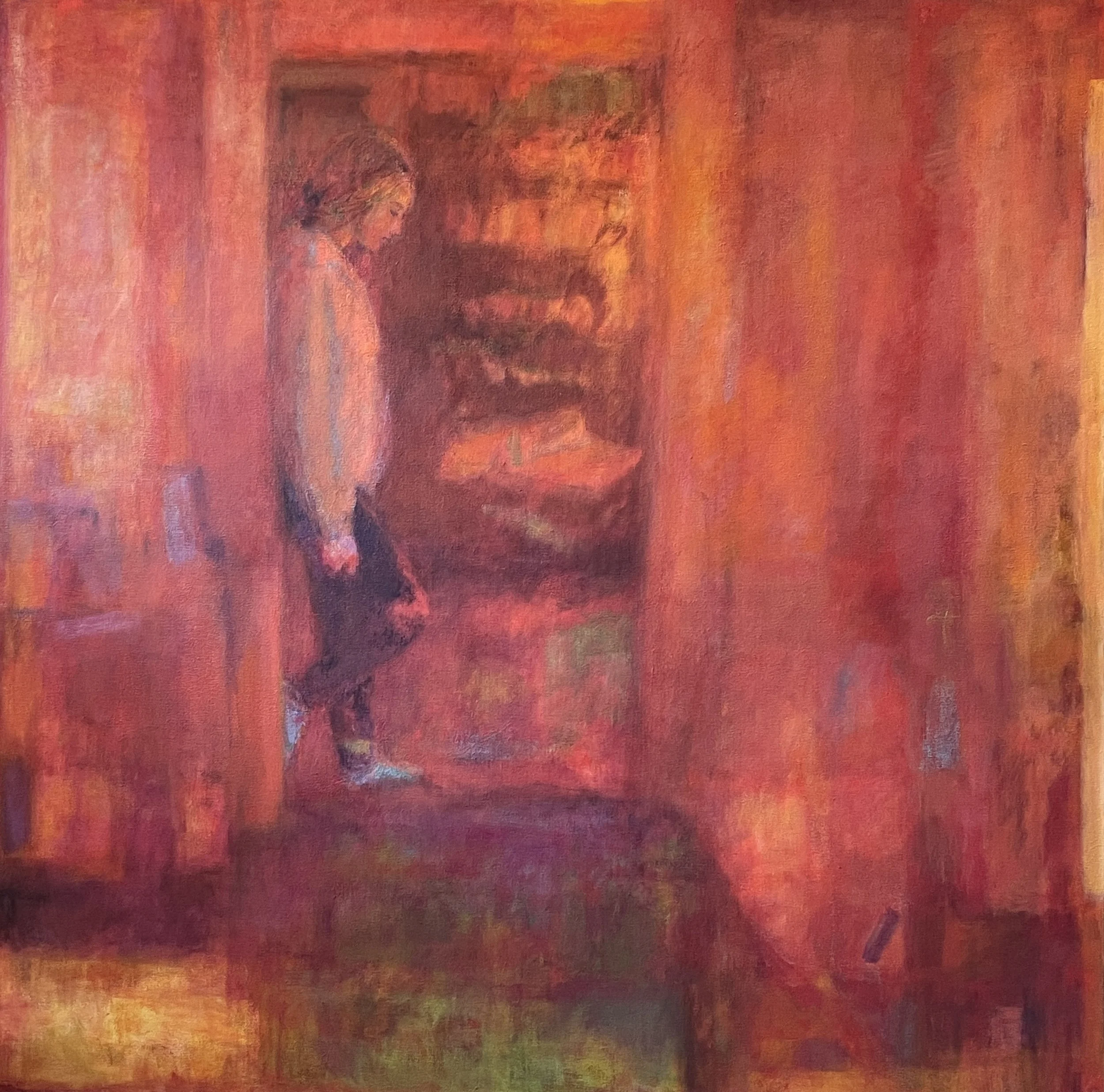 On the Threshold, oil on canvas, 48 x 48
