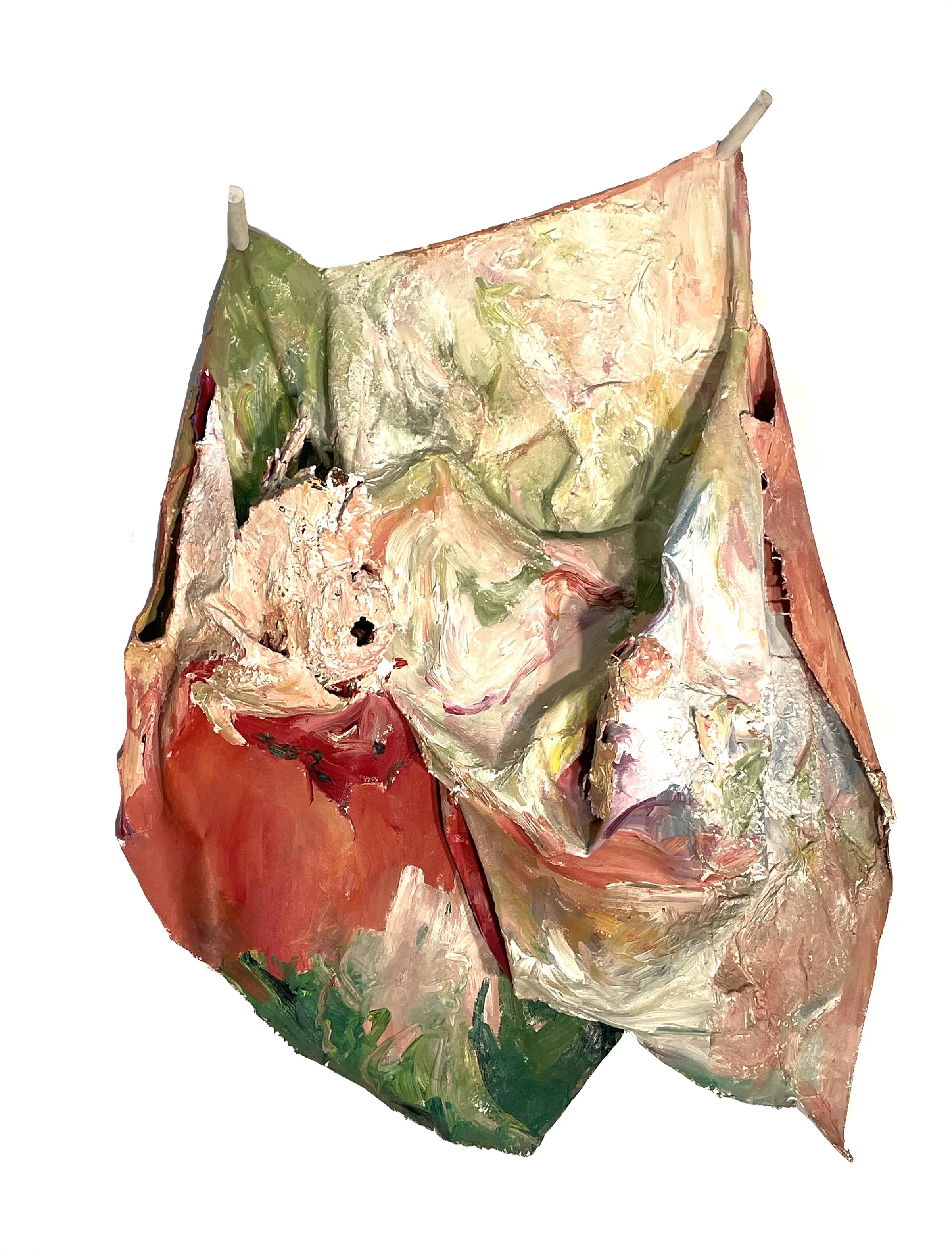 Earth Feminine, oil on stitched canvas, 36 x 27 x9