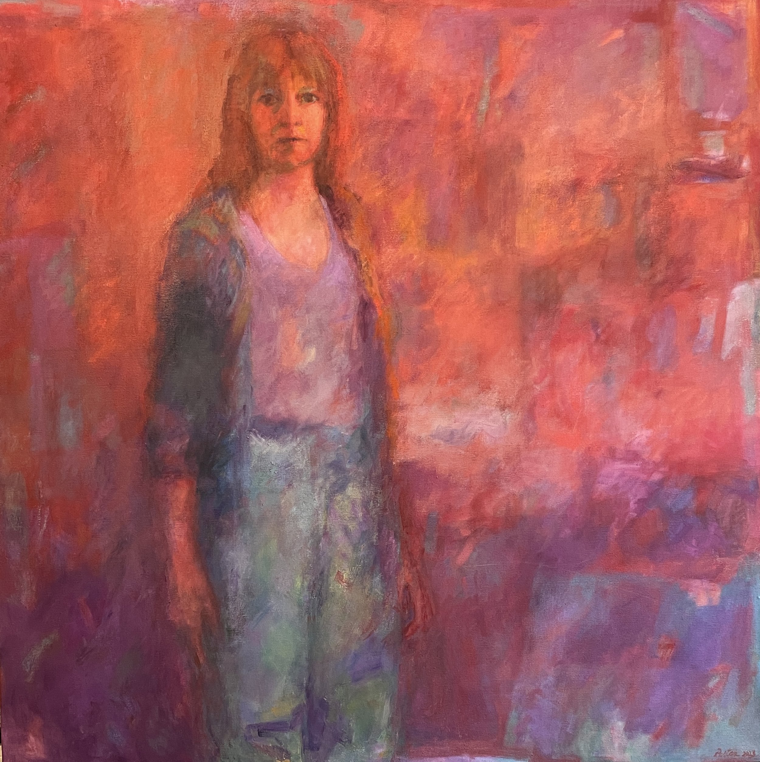 In the Studio, oil on canvas, 48 x 48 