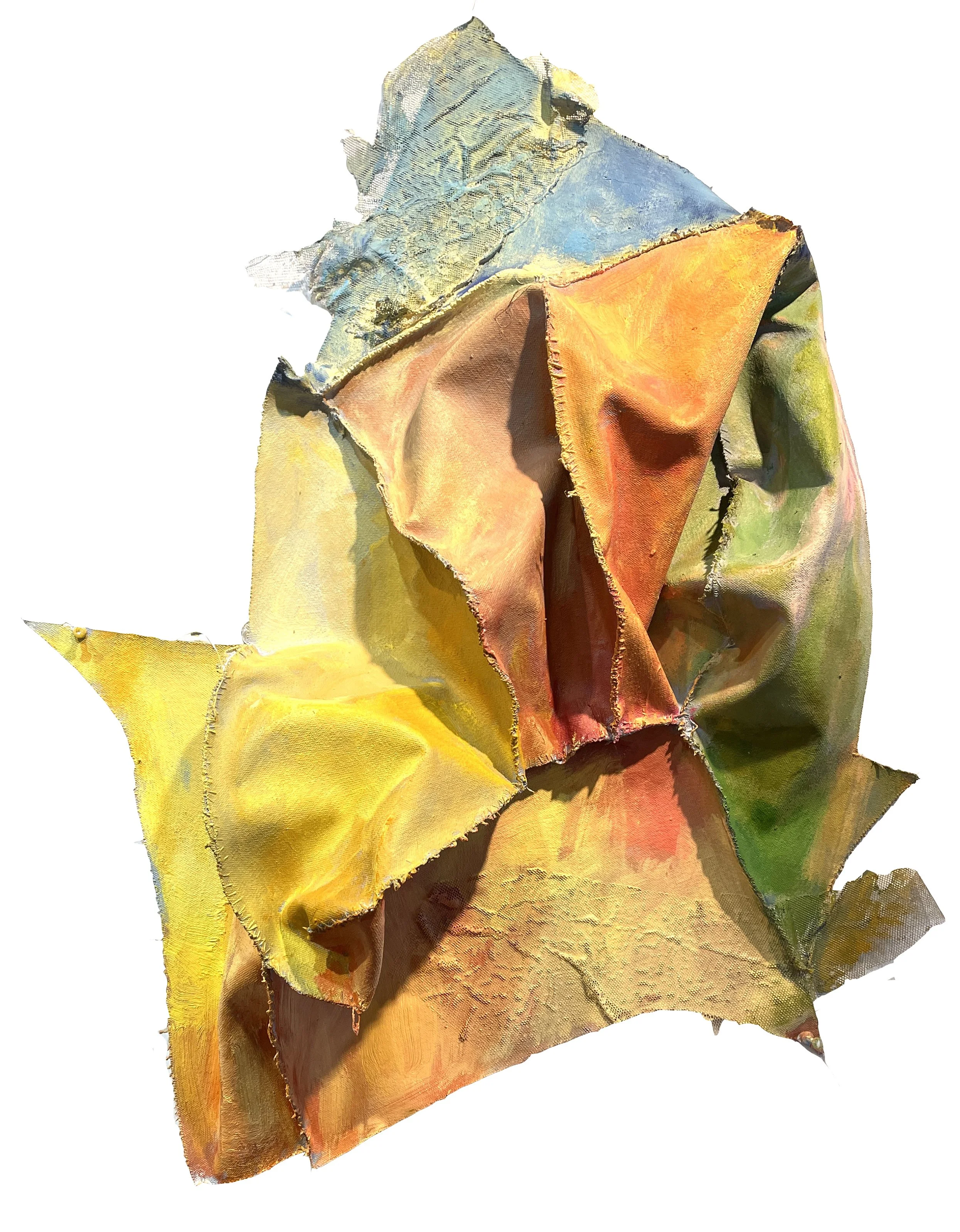 Unstill Life, oil on stitched canvas, 29 x 22 x 6