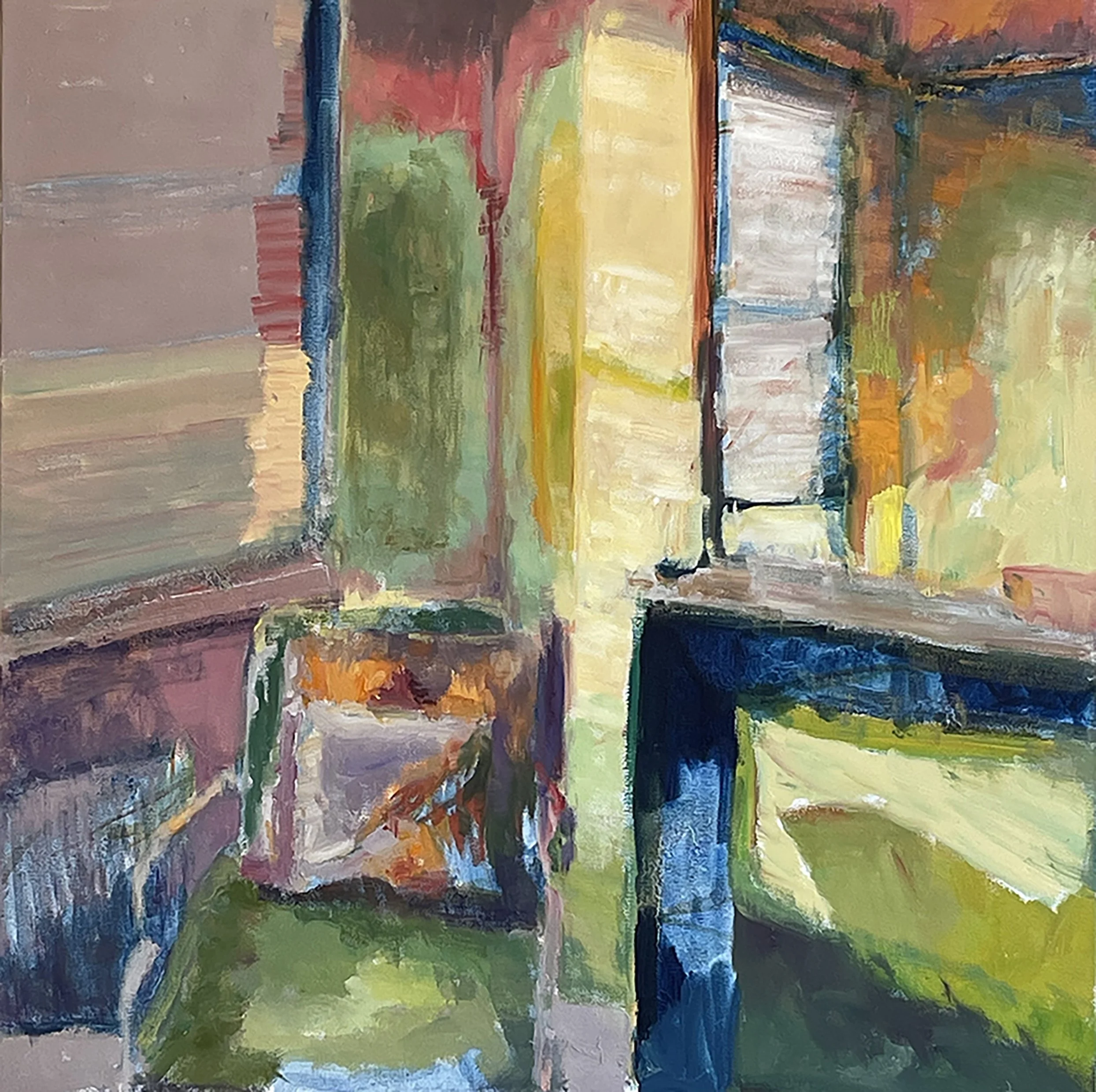 Green Sway, oil on canvas, 25 x 25