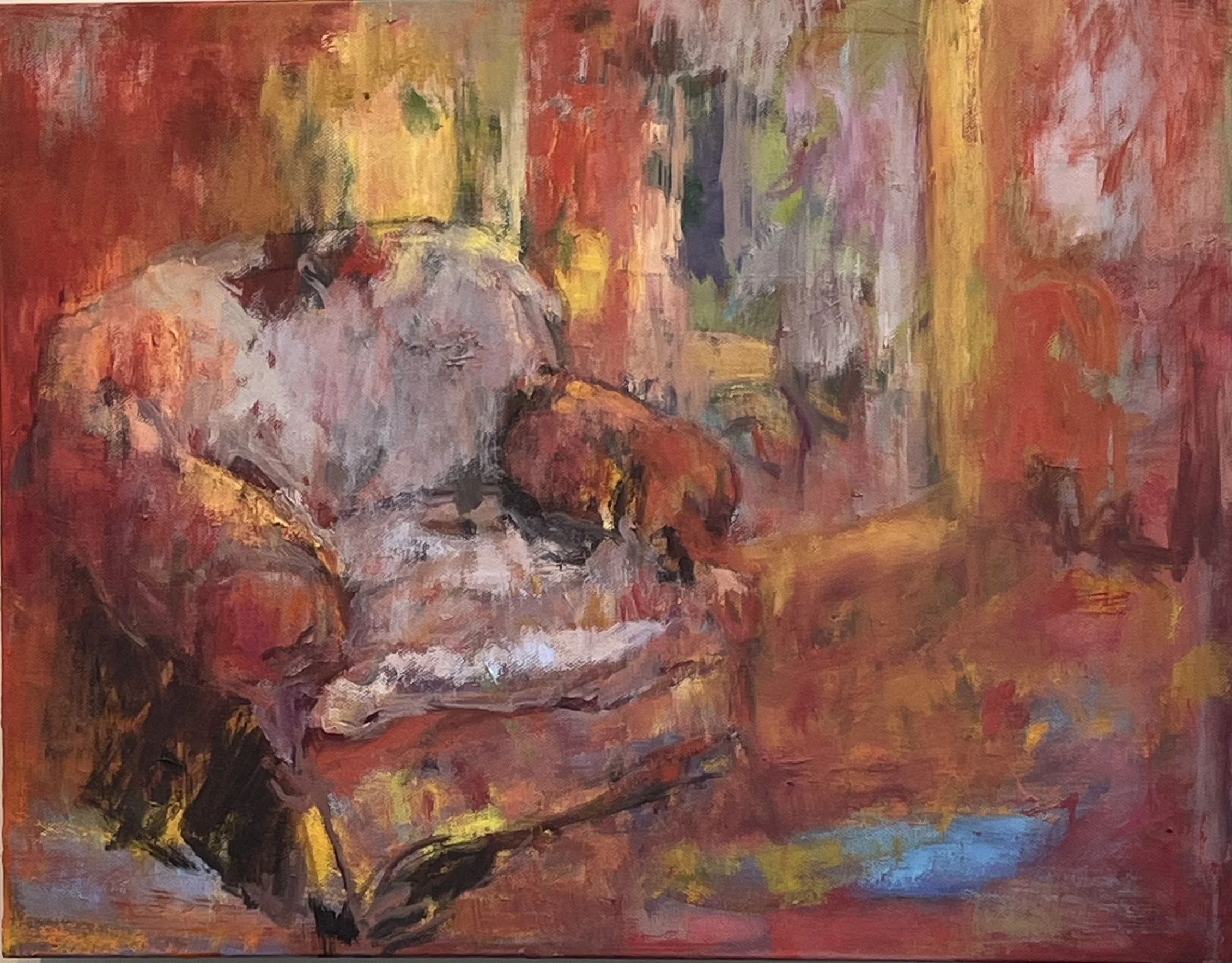 Living Room, oil on canvas, 15 x 19