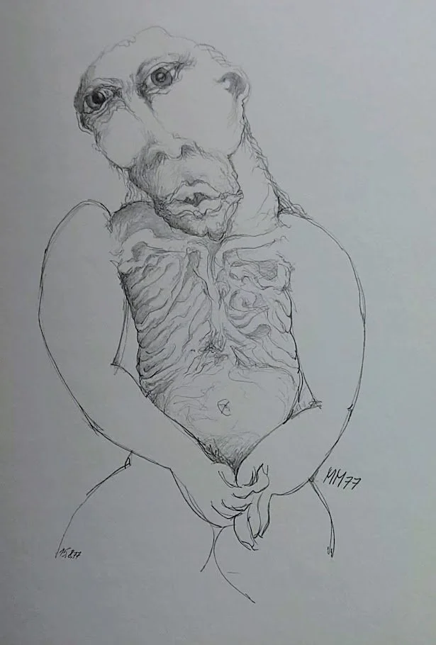 Aus meinem 1. privaten Buch -Texte und Zeichnungen.