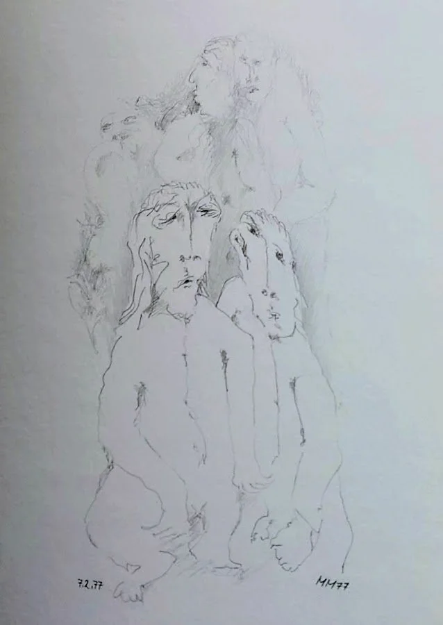 Aus meinem 1. privaten Buch -Texte und Zeichnungen.