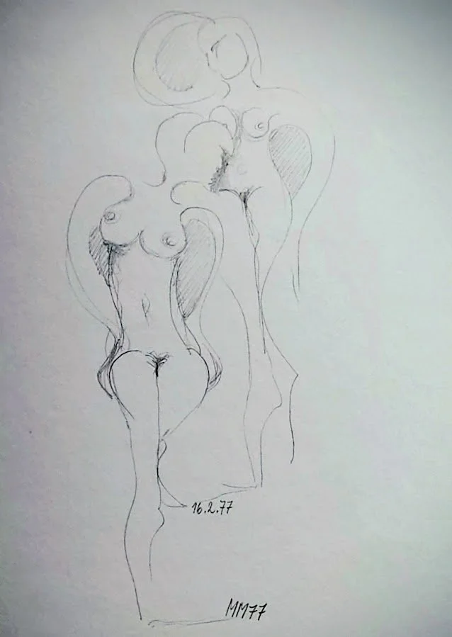 Aus meinem 1. privaten Buch -Texte und Zeichnungen.