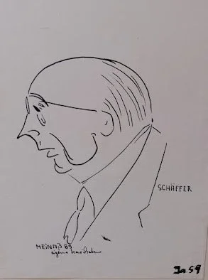 Eigene Karikatur - Minister Schäffer (1959)