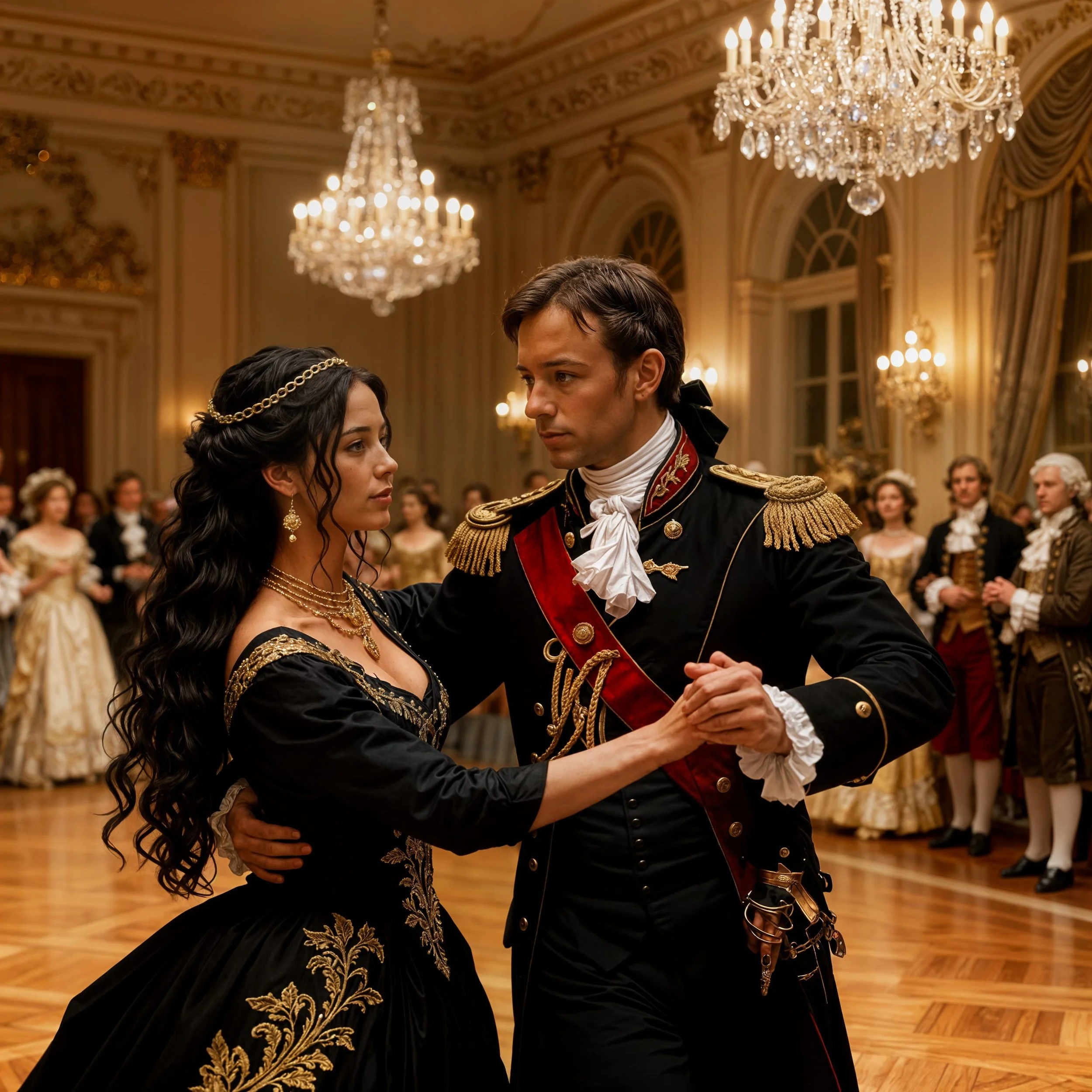 That evening, Neo hadn't done much research, but at the ball, he had eyes only for Josy. He'd even forgotten that there was an announcement coming up.