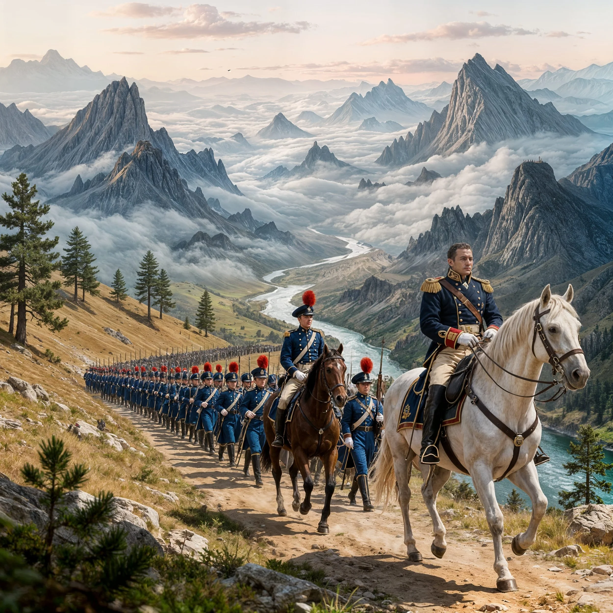 Meanwhile, Neo had borrowed the horse from one of his officers. He still had to find a new one, though. Troop morale was high. Three major victories and finally out of the mountains. And everyone wondered what Short Head (named after his short haircu