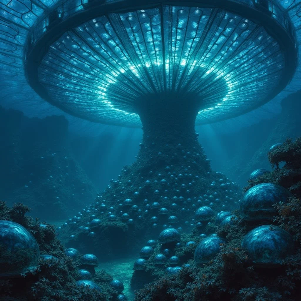 After another hundreds of years, the population had increased so much that the entire seabed was covered with houses, and nothing remained of the coral.