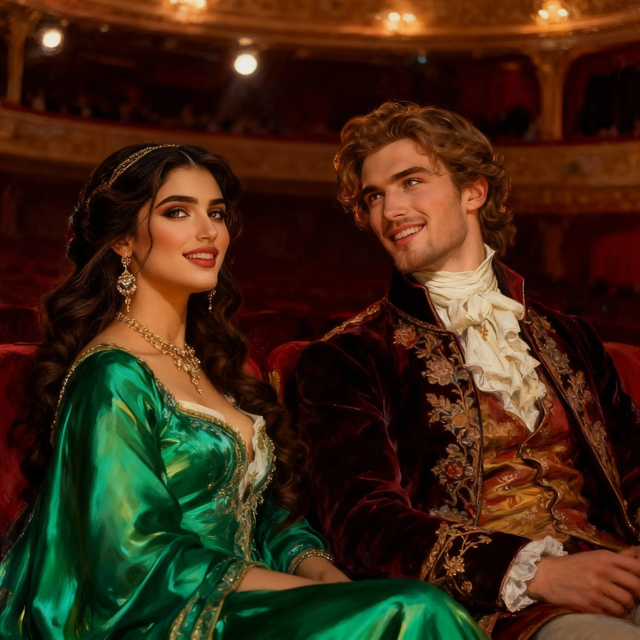 They spent several evenings in the theaters and at the opera.