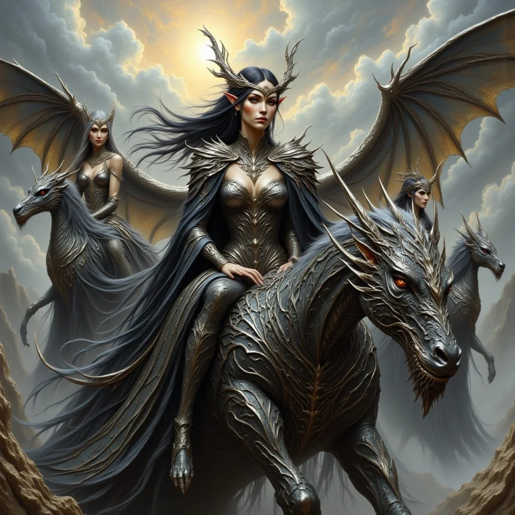 Being a direct descendant of Queen Maeve, and since the others were in doubt of what to do, Faelwyn suggested they would take their dragons and seek refuge in the Fiery Lands with the banished cullahan.